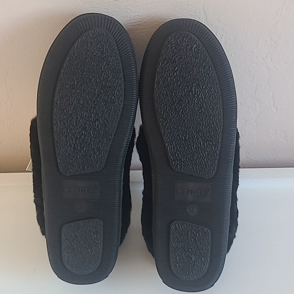 Lamo Australian Suede Sheep Skin Candace Slip On Moccasins Black Women's Size 9 - Picture 8 of 12